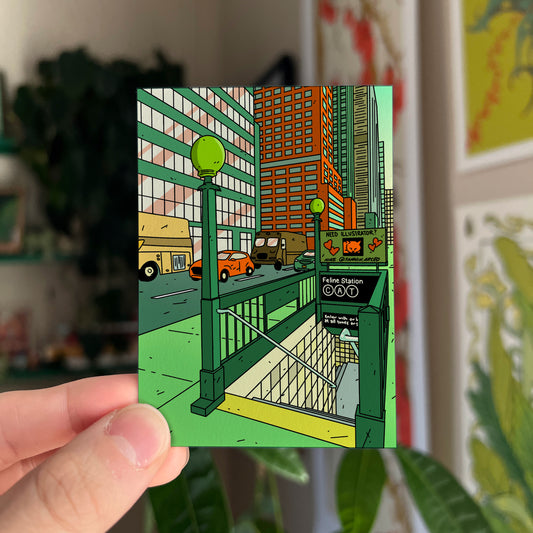 FELINE STATION - MINI PRINT